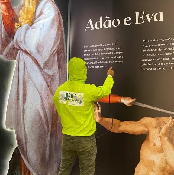 Aplicação técnica na Exposição Michelangelo